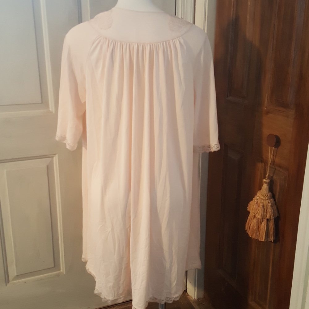 Vintage Shadowline Pink Medium 1960s Housecoat Ho… - image 6